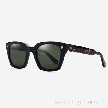 Gafas de sol cuadradas de acetato para mujer y hombre